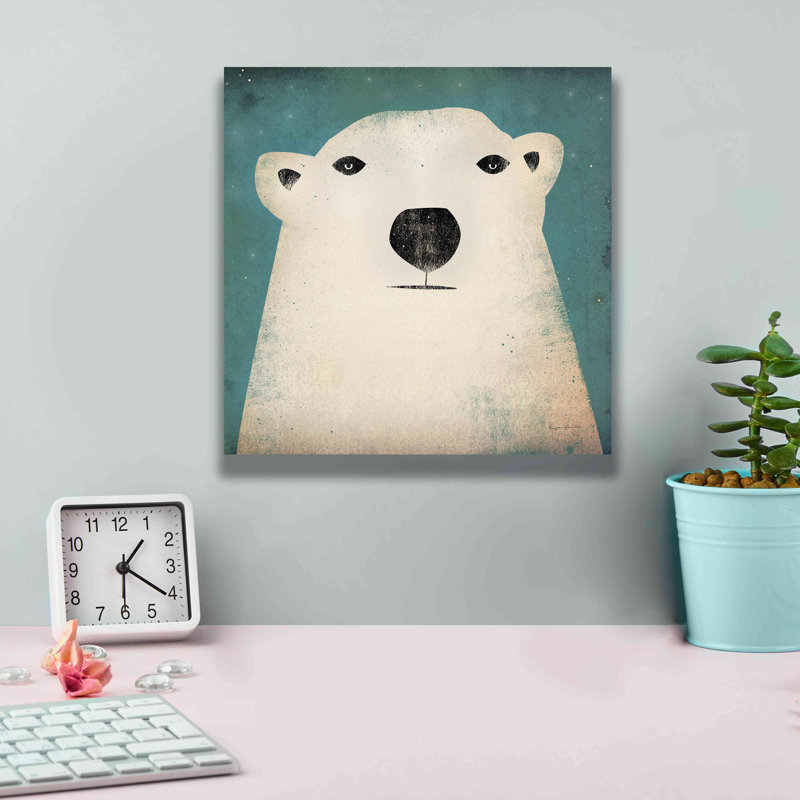 «Ours polaire» par Ryan Fowler, H 12 po x l 12 po x P 0,75 po