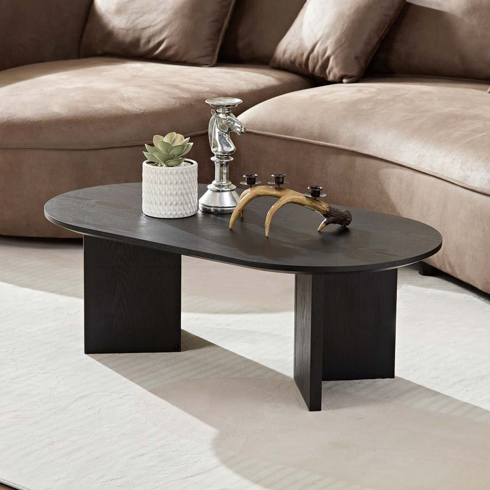 Latitude Run® Oval Coffee Table with Sturdy Pedestal - Wayfair Canada