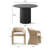 4 - Person Dining Table Sets With Round Table & 4 Upholstered Chenille Chairs-95410404-95410405