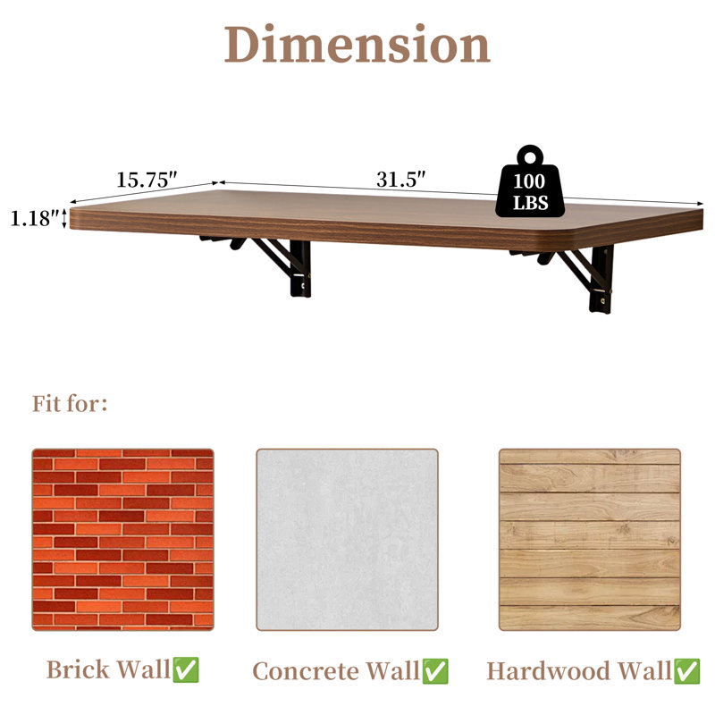 31.5" Floating Desk