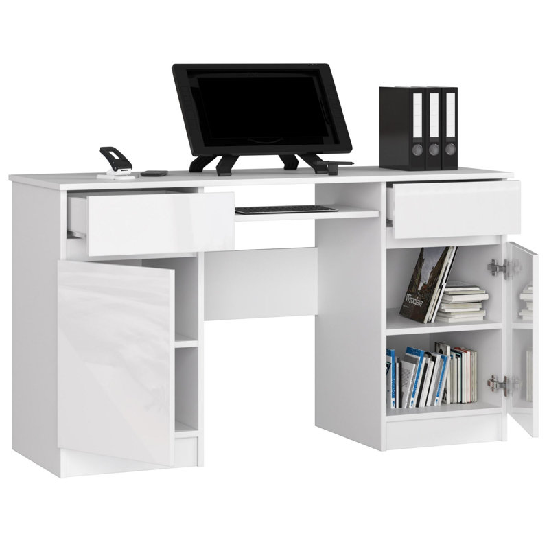 Eldrige Computer Desk, White Gloss