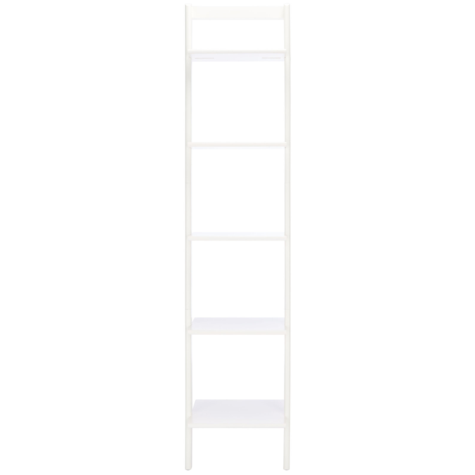 Joe Ladder Bookcase, White, 76" H x 17" W x 14" D