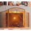 Pare-étincelles 3 panneaux en fer forgé 48 "(L) x 30 (H) pare-étincelles (Golden Dusting)