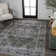 Alanya Ornate Medallion Machine-Washable Dark Green/Gray Rug