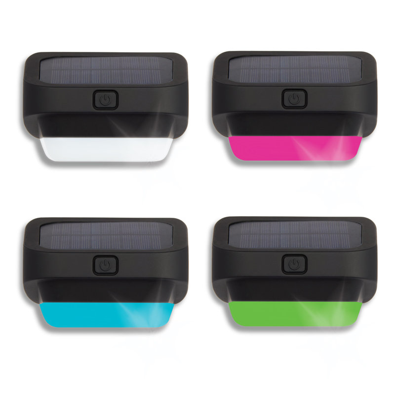Bell+Howell Solar Deck Fence Lights With Color Changing Mode Feature, Wireless Auto On/off Shut Off