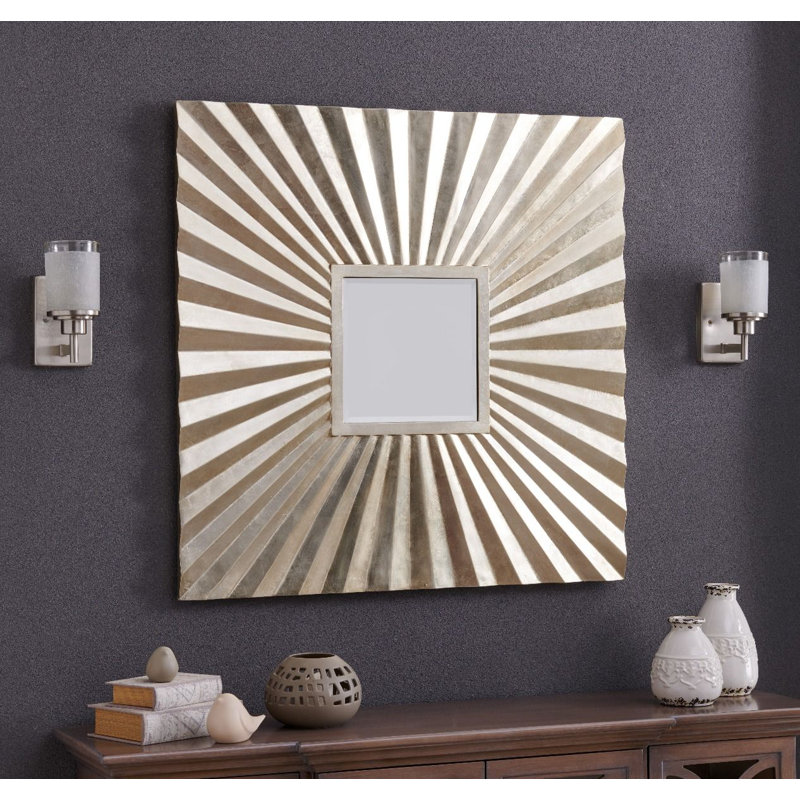 Hexham Wood Flat Wall Mirror