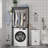 Washer And Dryer Storage Shelf - 2-Tier Adjustable With Hooks