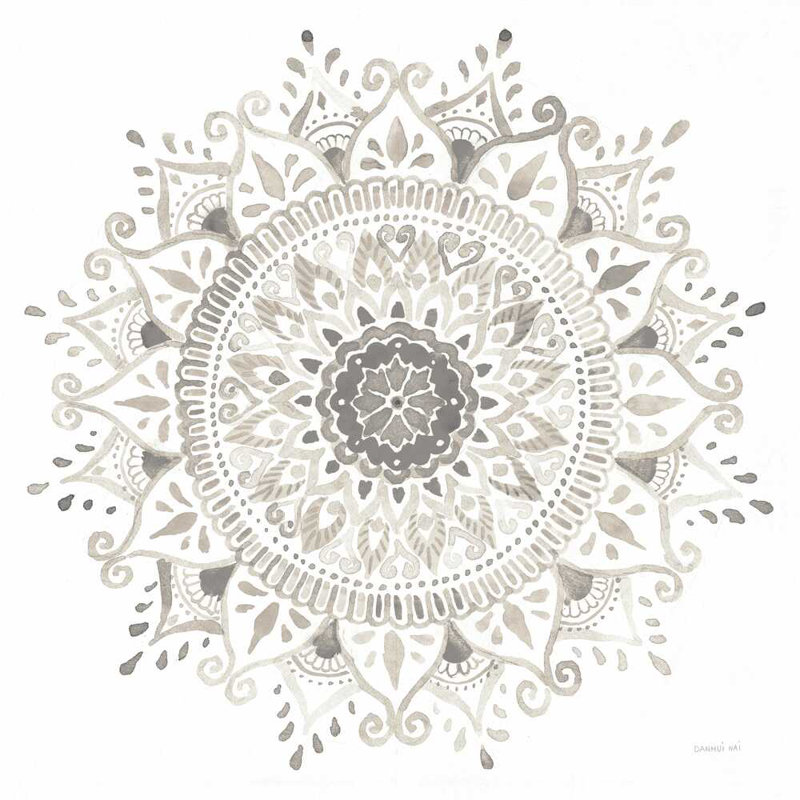 Mandala délice I neutre, H 36 po x l 36 po x P 1,25 po