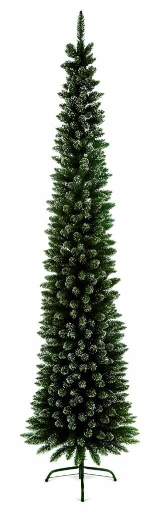 Künstlicher Weihnachtsbaum 200 cm in Grün/Weiß mit Ständer Slimline