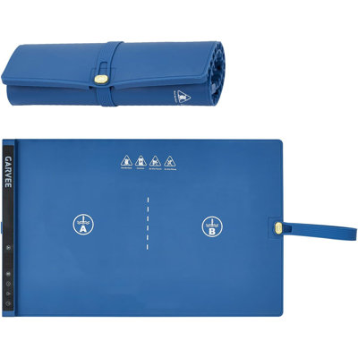 2-Zone Food Warming Mat, Heat-Resistant Silicone, 24" x 15", Rollable Electric Warmer with Adjustable Temperature and Timer for Kitchen