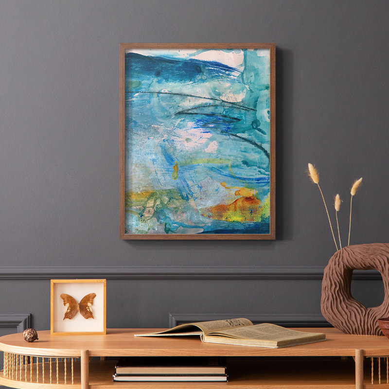 «Spring Winds V», reproduction encadrée - bois massif, H 14 po x l 11 po, Brun