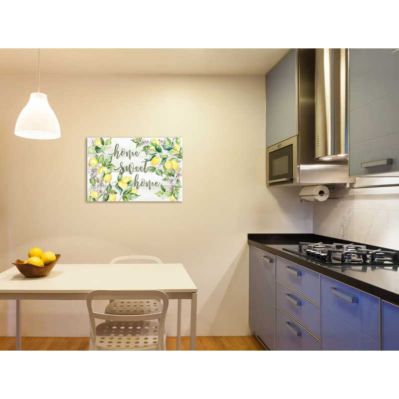 «Lemon Branch: Home Sweet Home II», toile tendue par August Grove®, H 12 po x l 18 po x P 1,5 po