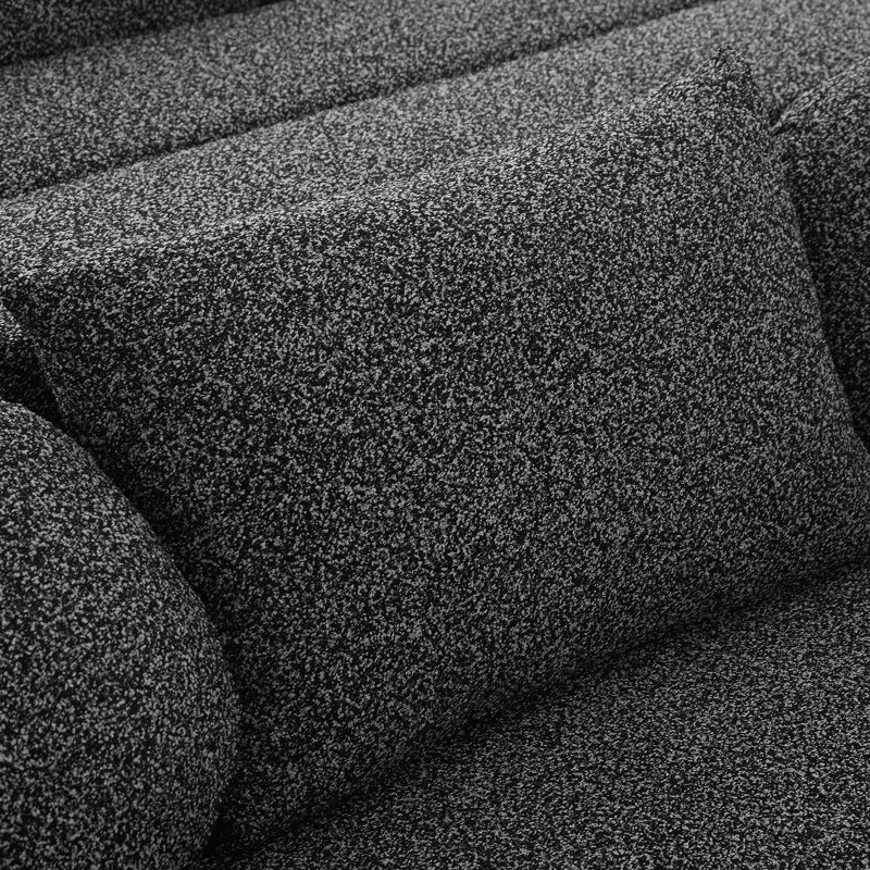 Canapé modulaire Boneless Couch, Bouclé noir