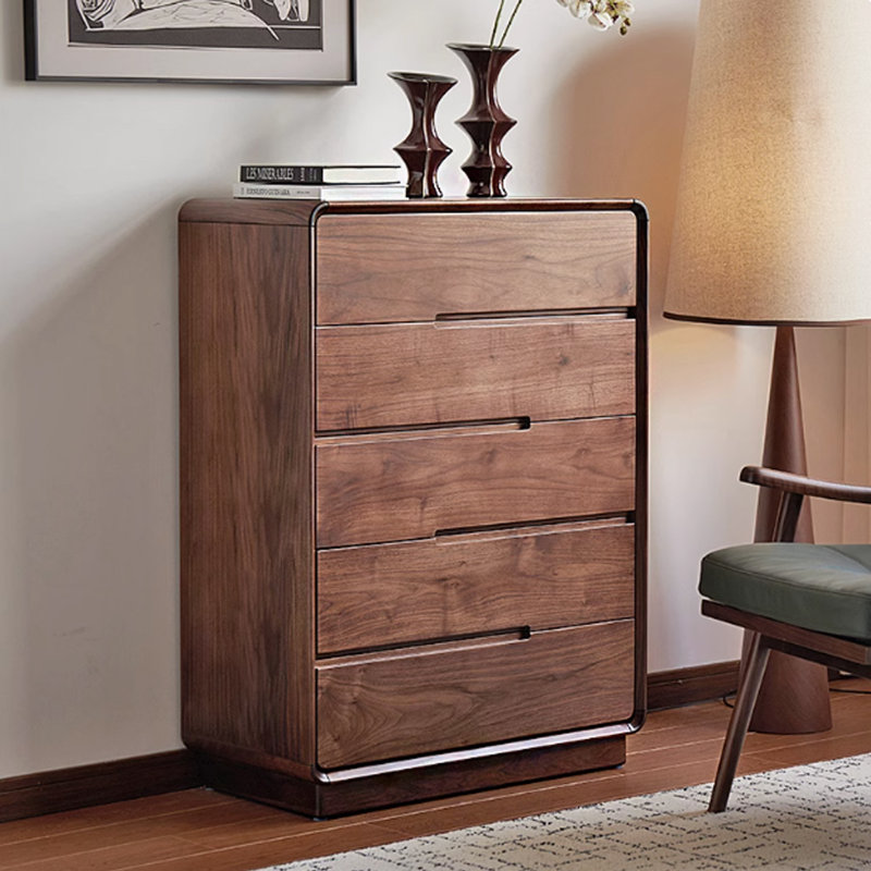 Black Walnut 5-Drawer Dresser