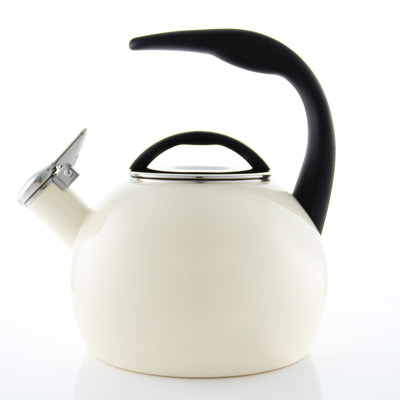 Chantal 2 Quarts Enamel On Steel Whistling Stovetop Tea Kettle