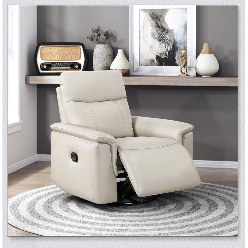 Fauteuil inclinable en cuir Luxury Comfort, Taupe