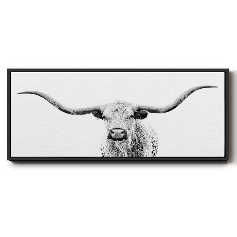 «Longhorn Gaze», toile encadrée