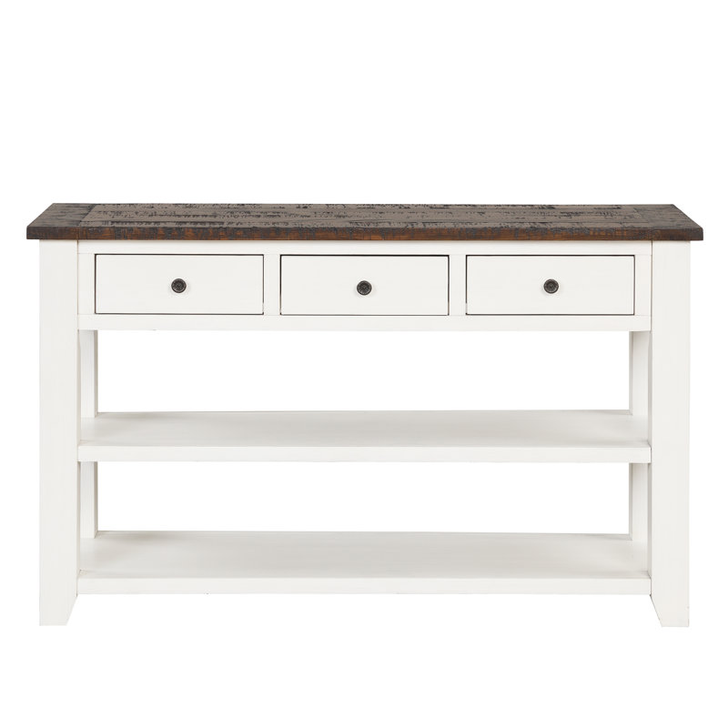 Console Aididam Modern, Brun, Blanc
