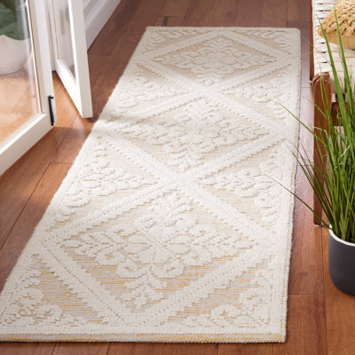 Vermont Hand Woven Wool Damask Rug
