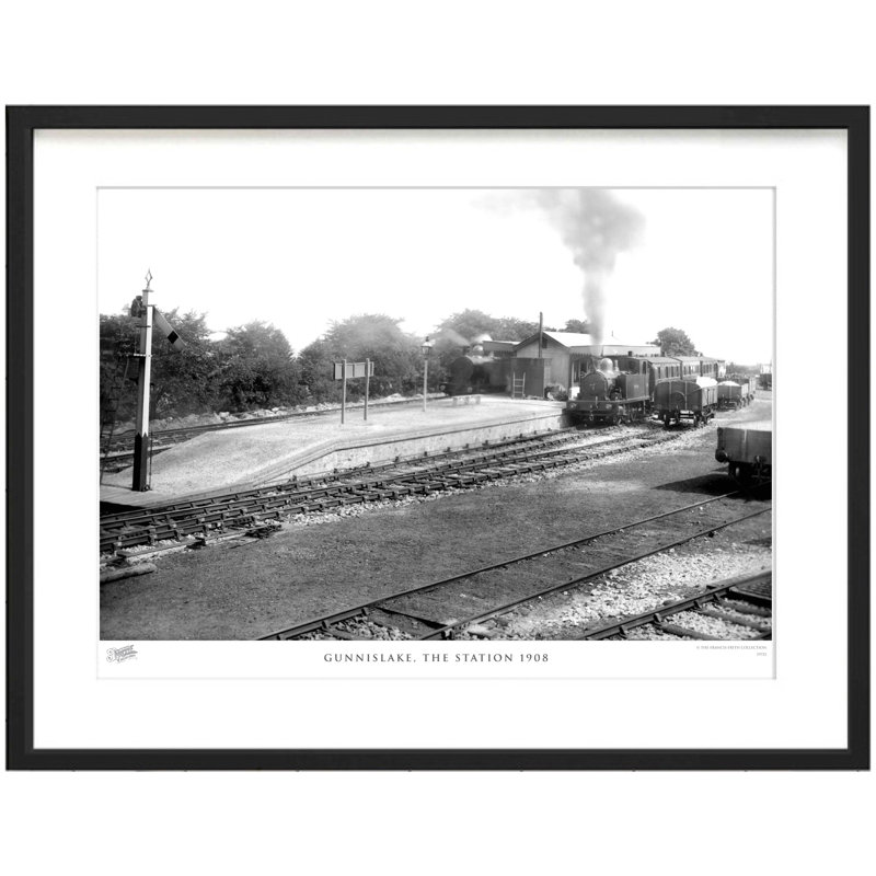 Gunnislake, The Station 1908 - Single Picture Frame Print, 60cm H x 80cm W x 2.3cm D