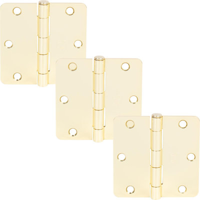 Charnières de porte 3-1 / 2 ", coin de 1/4" de rayon