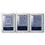Indigo Tile IV - Impression encadrée sur mesure de qualité supérieure mate - 3 pièces-1515113419-1515113430