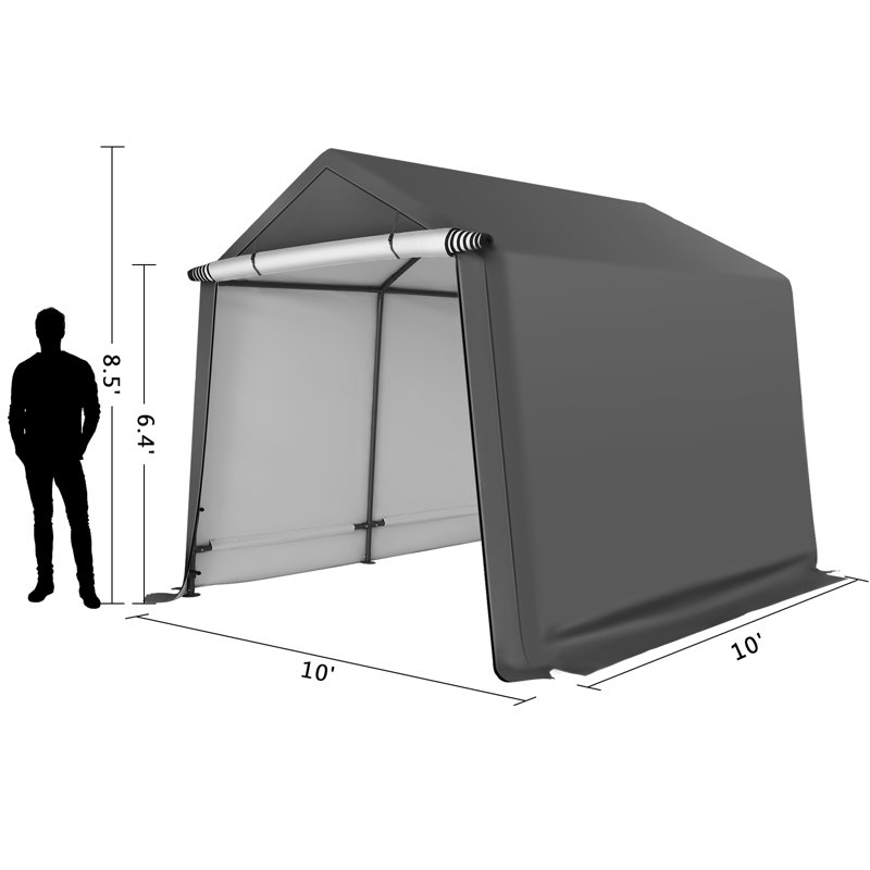 10 Ft. W x 10 Ft. D Steel Pop-Up Canopy