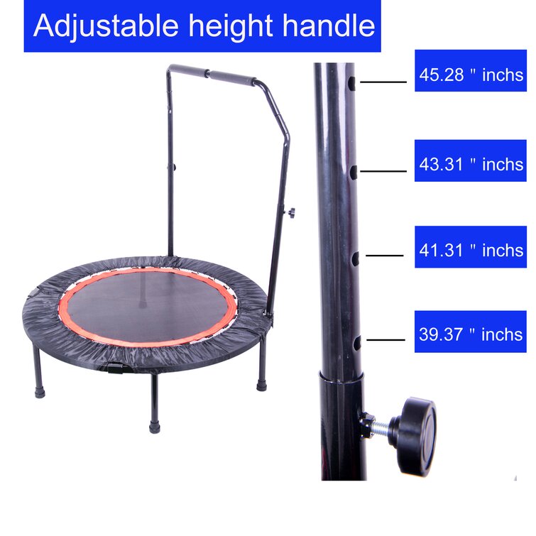 40 in. Trampoline Adult or Kids Mini Sports Trampoline with Safety