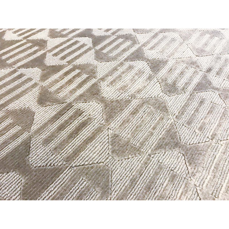 Hand-Knotted High-Quality Gray Area Rug