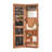 Solid Wood Jewelry Armoire Organizer Cabinet With Full-Length Mirror, 47.5X14.3 In Wall-Mounted Lockable With LED Light-213706345