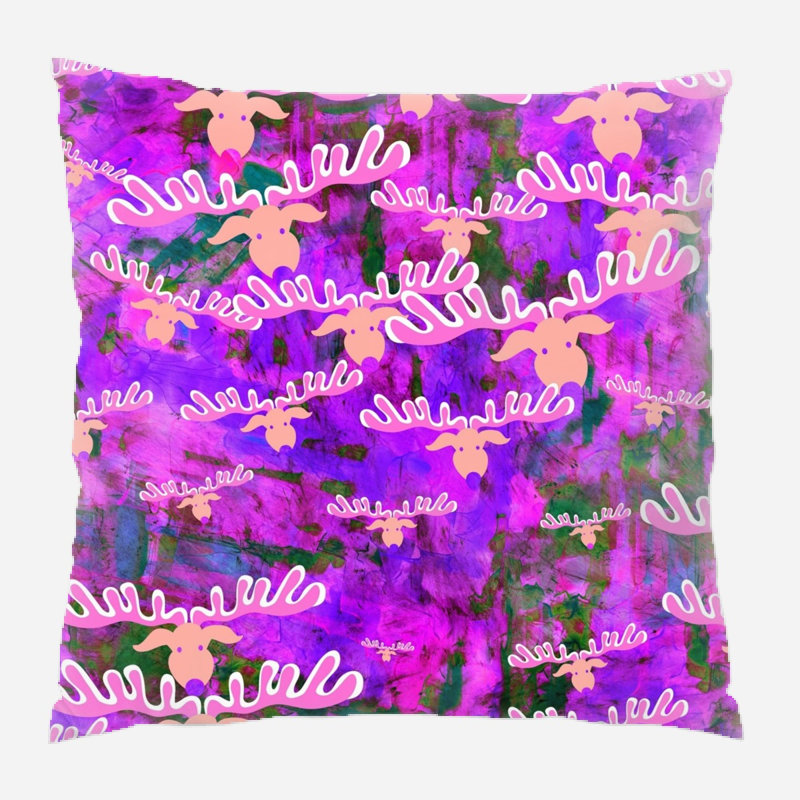 Coussin watercolour Waldrep, Microsuède, Intérieur