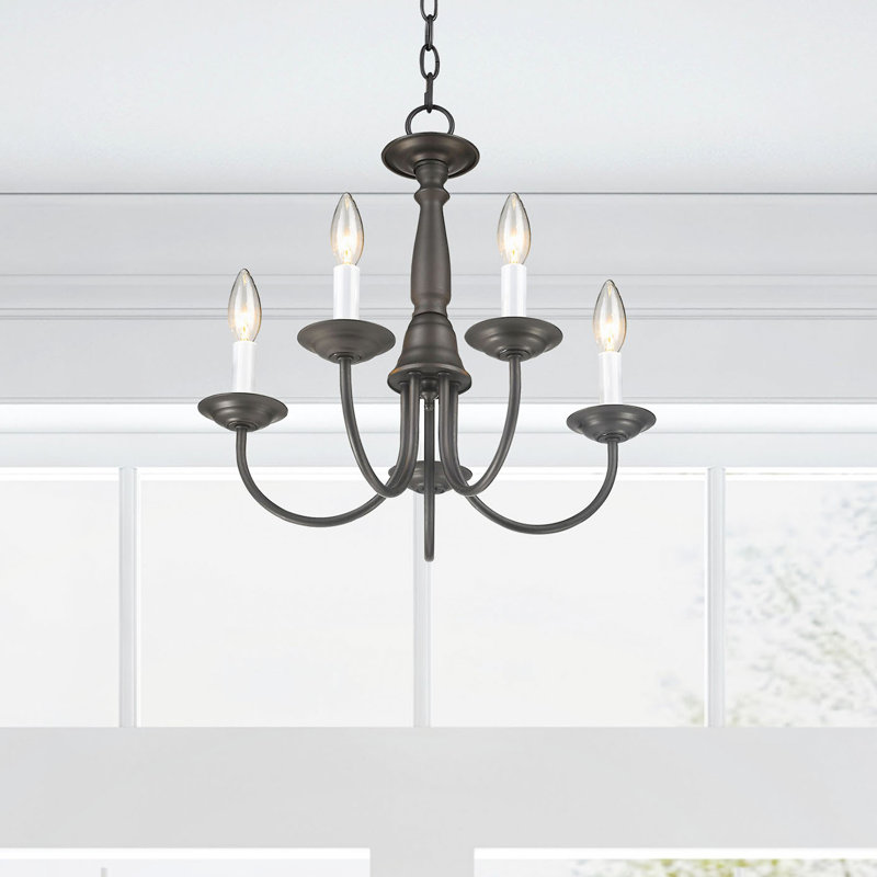 Cloverfield 5 - Light Dimmable Classic / Traditional Chandelier, Bronze