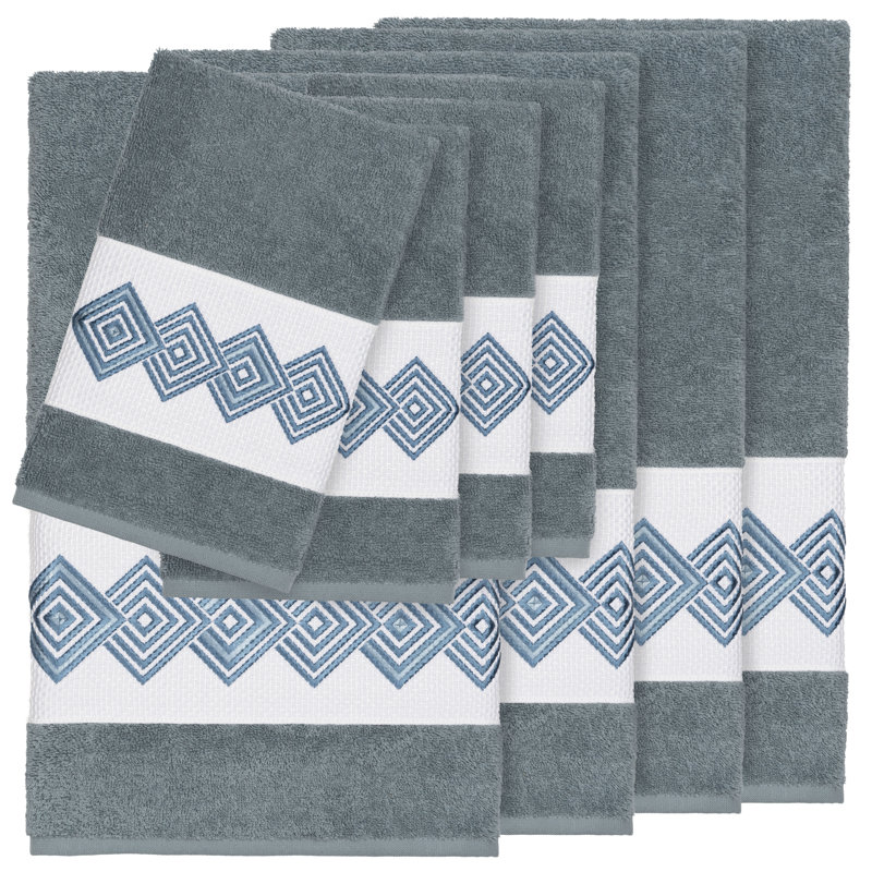 Noah 8 Piece Turkish Cotton Towel Set, Teal