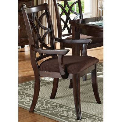 Fauteuil ACME Keenan (ensemble de 2), microfibre brune et noyer foncé