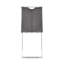 Chaise d'appoint de salle à manger Pacific en tissu gris et finition en acier inoxydable brossé - ensemble de 2