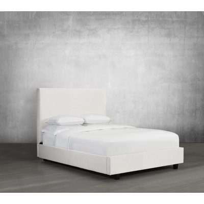 Lit plateforme en tissu d’ameublement