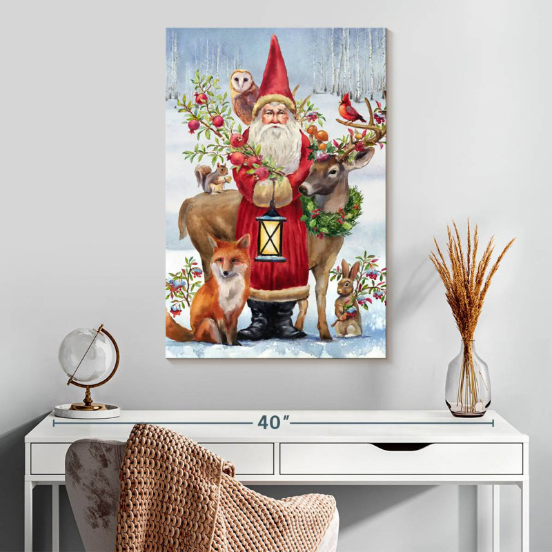 Père Noël Lelend Winter Woodland, H 30 po x l 20 po