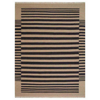 Tapis en laine tissés à la main et à plat Reynosa - Rectangle, couleur prune, motif uni uni, tapis faits à la main à poils courts pour le salon, la chambre à coucher