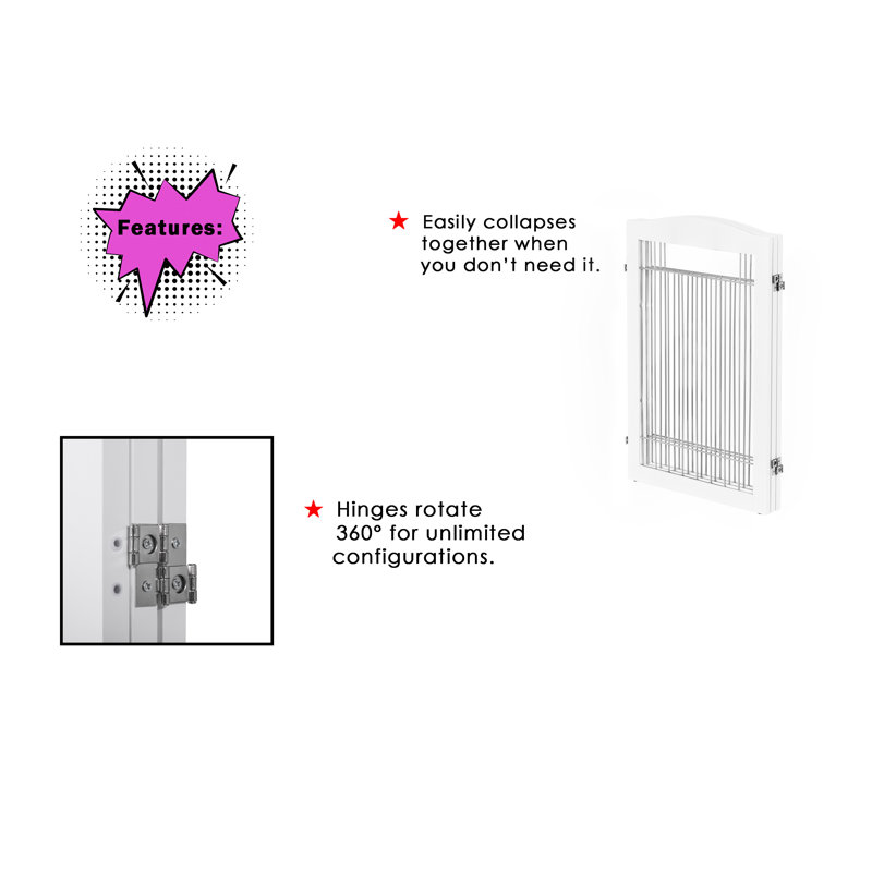 Barrière pour animaux autoportante, Blanc / gris