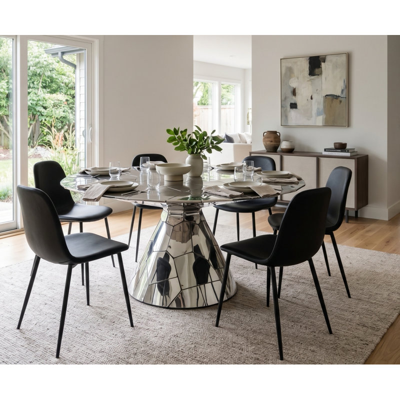 Crazy Cut Counter Height Pedestal Dining Table