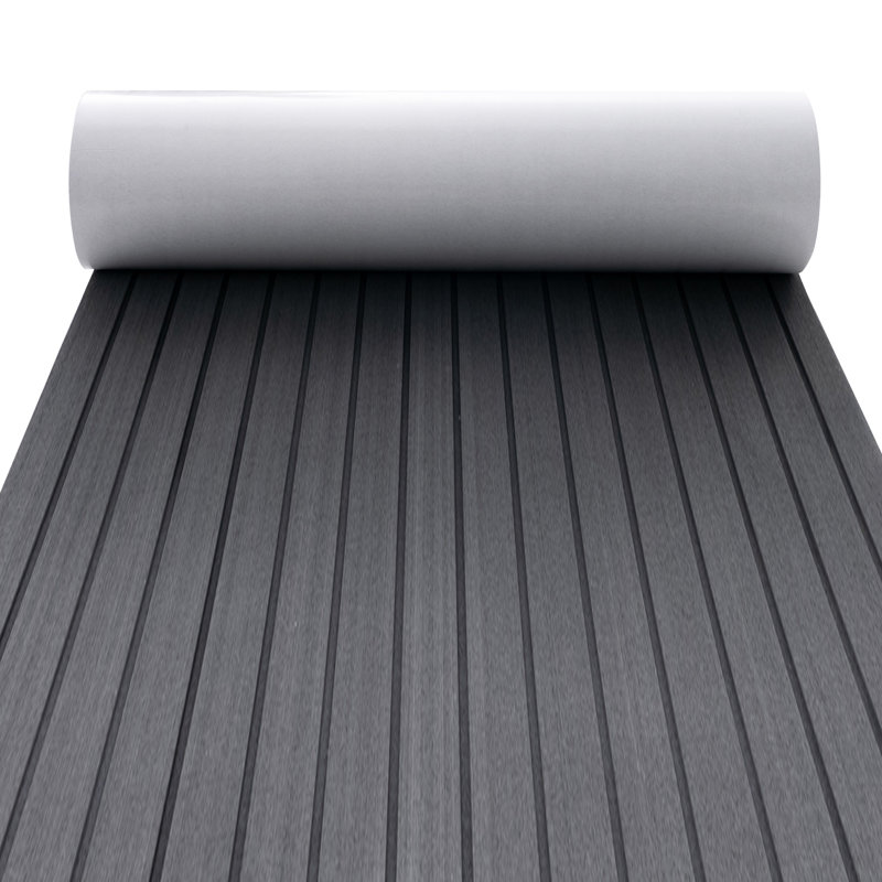 Ahley Rectangle 240 cm x 90 cm Striped Felt Shag Set, Dark Grey
