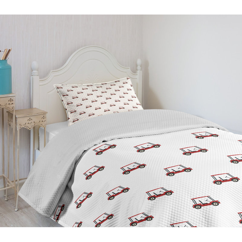 Gray Twin Quilted Bedspread Set with Pillow Sham