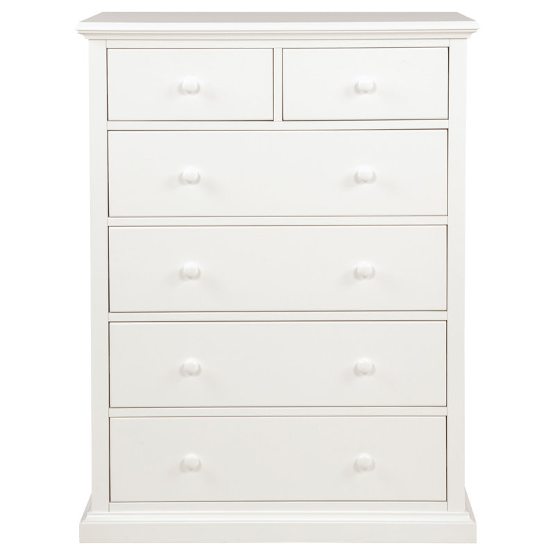 Commode 6 tiroirs Carlo, Blanc