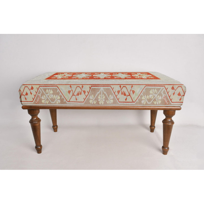 Banc de porte d'entrée, banc de repose-pieds, banc rembourré, banc de tapis turc, banc Kilim, banc de décoration intérieure, banc fait à la main, banc assis
