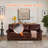 Classic Living Room Nails Sofa Faux Leather-253017792-245945509