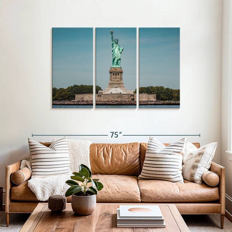 Rorry Liberty Statue Against Clear Sky, 36" H x 57" W