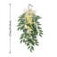Couronne en forme de goutte de 26,3 pouces, verdure artificielle épaisse et luxuriante et couronne décorative Dahlia, couronne suspendue rustique robuste-123033135