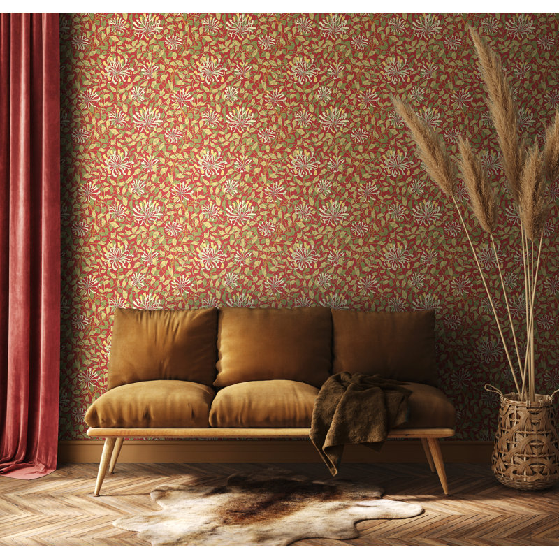 Padstow 10m x 50cm Matte Wallpaper Roll, Terracotta