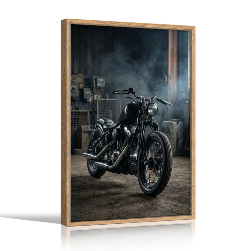 Ensemble de 1 tableau sur toile pour garage de moto, 18"H x 12"W, Wrapped Canvas