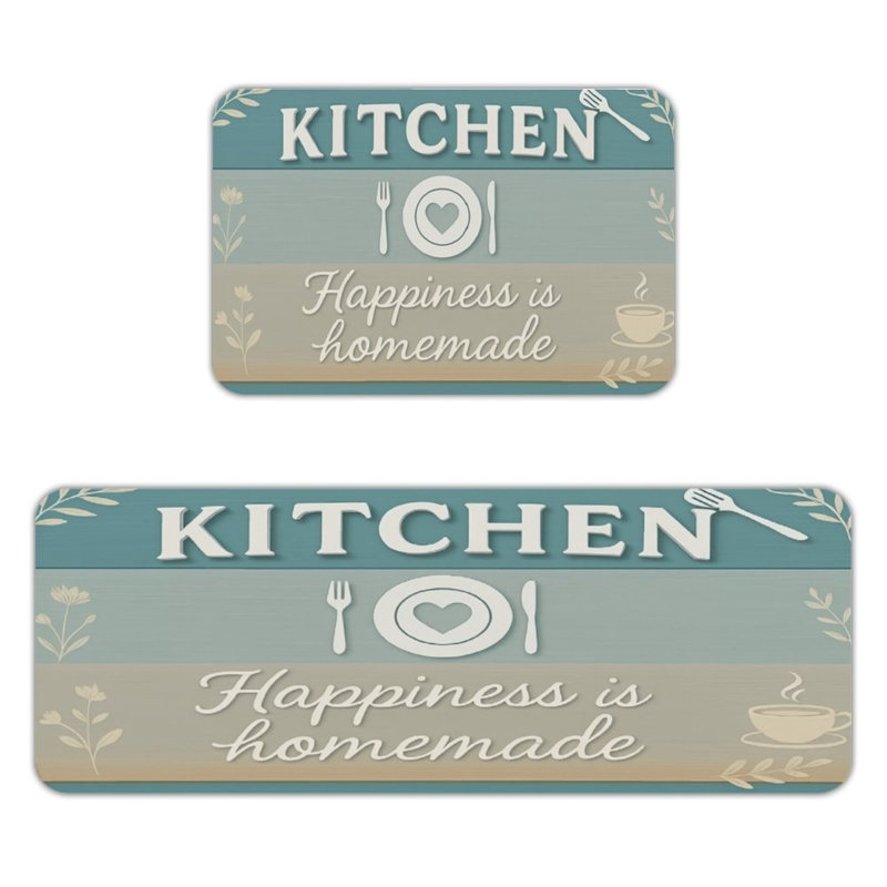 Ensemble de 2 tapis de cuisine citation de cuisine